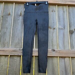 Spanx Faux Suede High-Waist Leggings – Black, Size Large